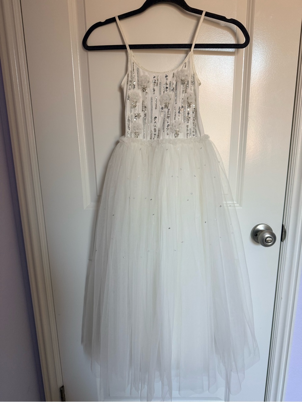 Tutu Du Monde White Sequin Tulle Dress
